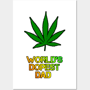 WORLD'S DOPEST DAD (black) Design Posters and Art